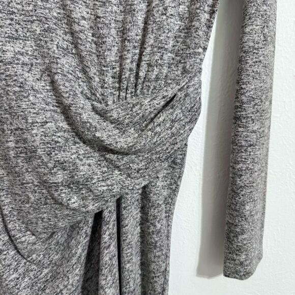 Athleta knot front heather gray knit mini dress, size XXS - Picture 2 of 8